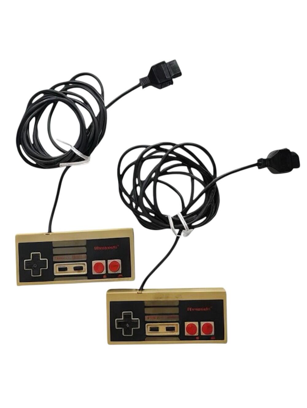 2x Official Nintendo NES Controllers (NES-004) Authentic OEM - Tested & Working